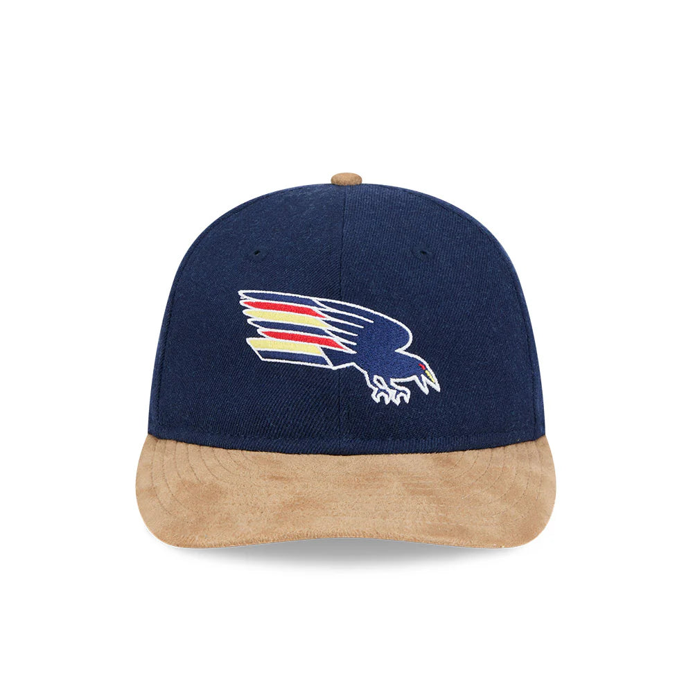 Adelaide Crows Hat - AFL 2025 Retro Contrast Suede 9Fifity Strapback Cap - New Era